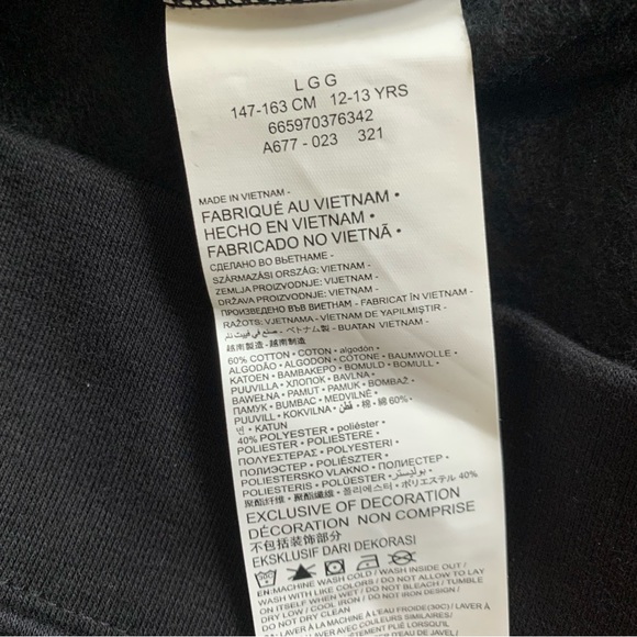 Kids Air Jordan Black Crew Neck Sweatshirt w Kangaroo Pocket size Lg. - Picture 5 of 7